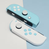 Custom 2-Tone Sea Salt Blue and White Themed Nintendo Switch Joy-Con Controllers