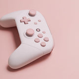 Custom Soft-Touch White and Pink Baby Nintendo Switch Pro Controller